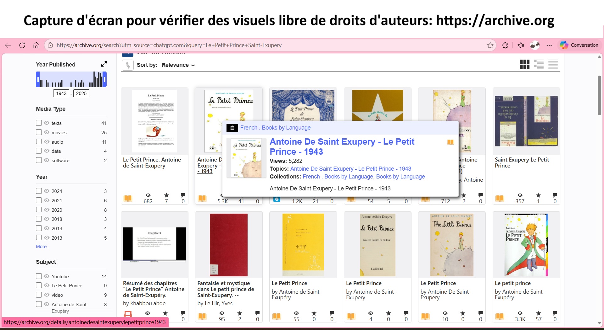 ArchiveOrgPetitPrinceCopyrightFree